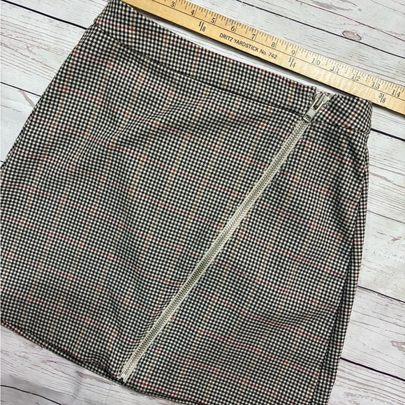 EUC Vintage Small Arizona Gray White Mini Checkered Plaid Skirt Clueless School - Picture 1 of 7
